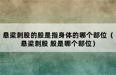 悬梁刺股的股是指身体的哪个部位（悬梁刺股 股是哪个部位）